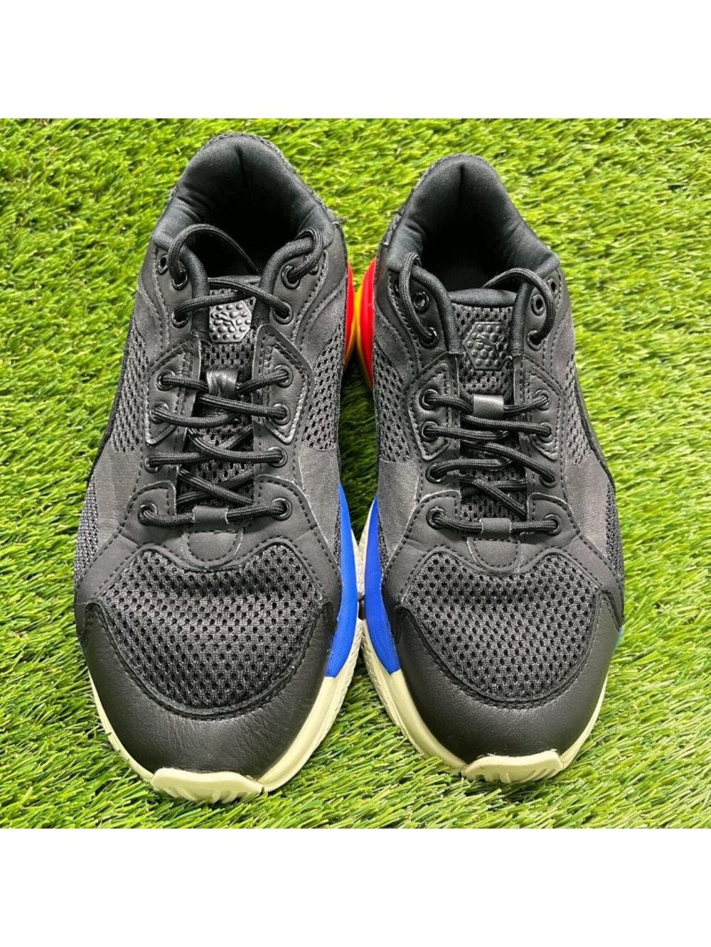 Puma LQDCELL Epsilon Boys Size 6C Black Red Blue Athletic Running Shoes Sneakers